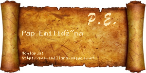 Pap Emiliána névjegykártya