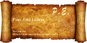 Pap Emiliána névjegykártya
