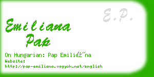 emiliana pap business card